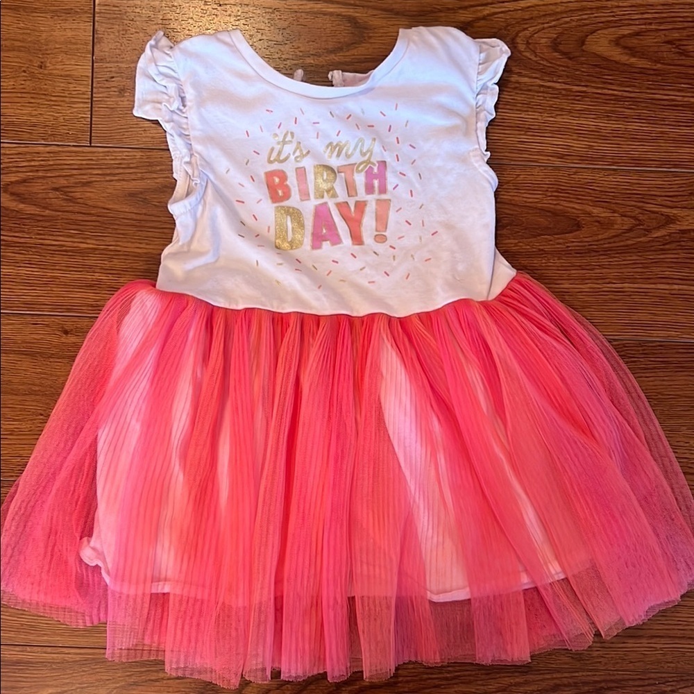 George Toddler Pink and White Birthday Dress